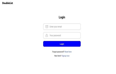 doublelisst|Login 